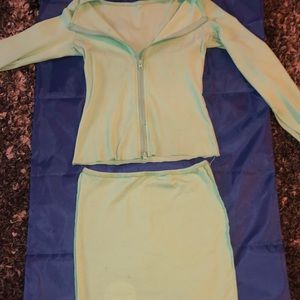 2 piece mint green set
